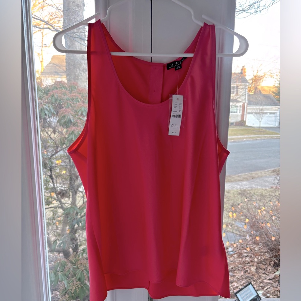 NWT J. Crew Coral Pink Women's Sleeveless Top- Size M